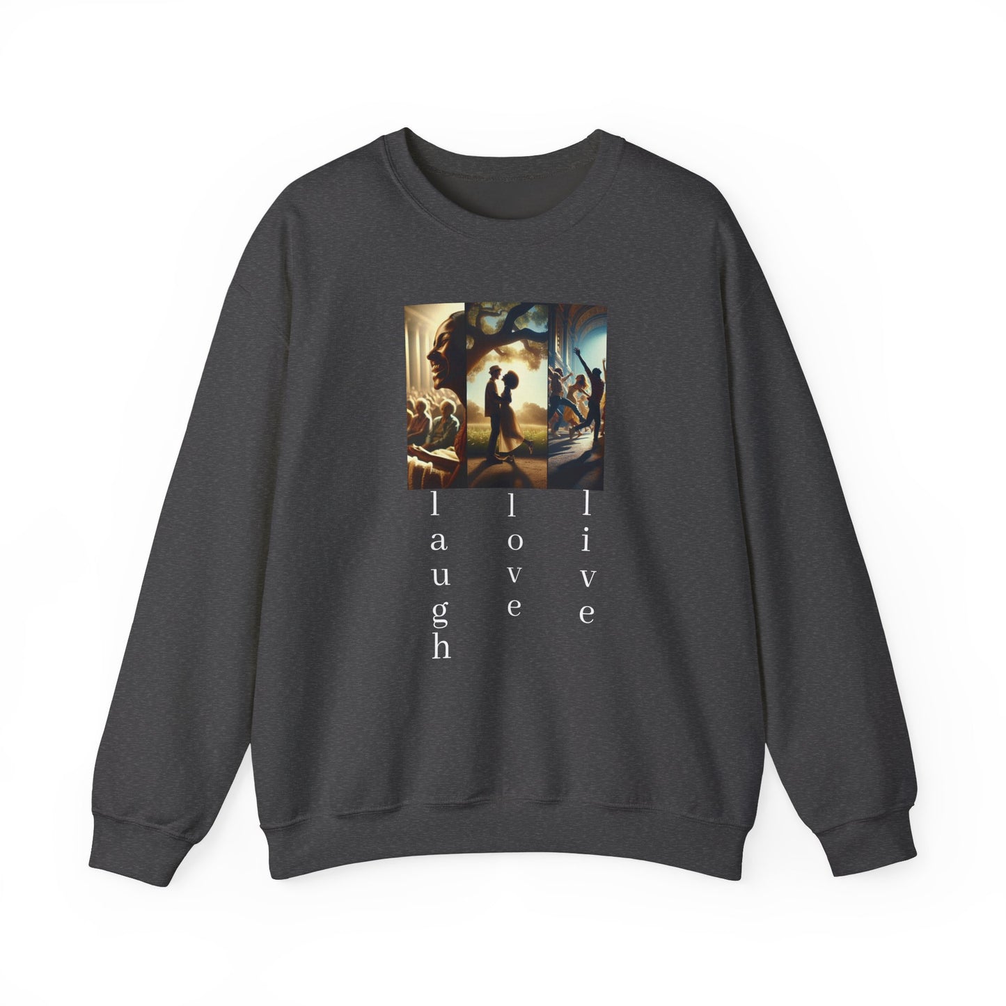 Laugh, Love & Live - Unisex Crewneck Sweatshirt