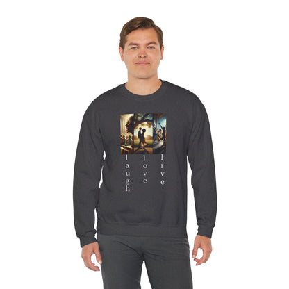 Laugh, Love & Live - Unisex Crewneck Sweatshirt