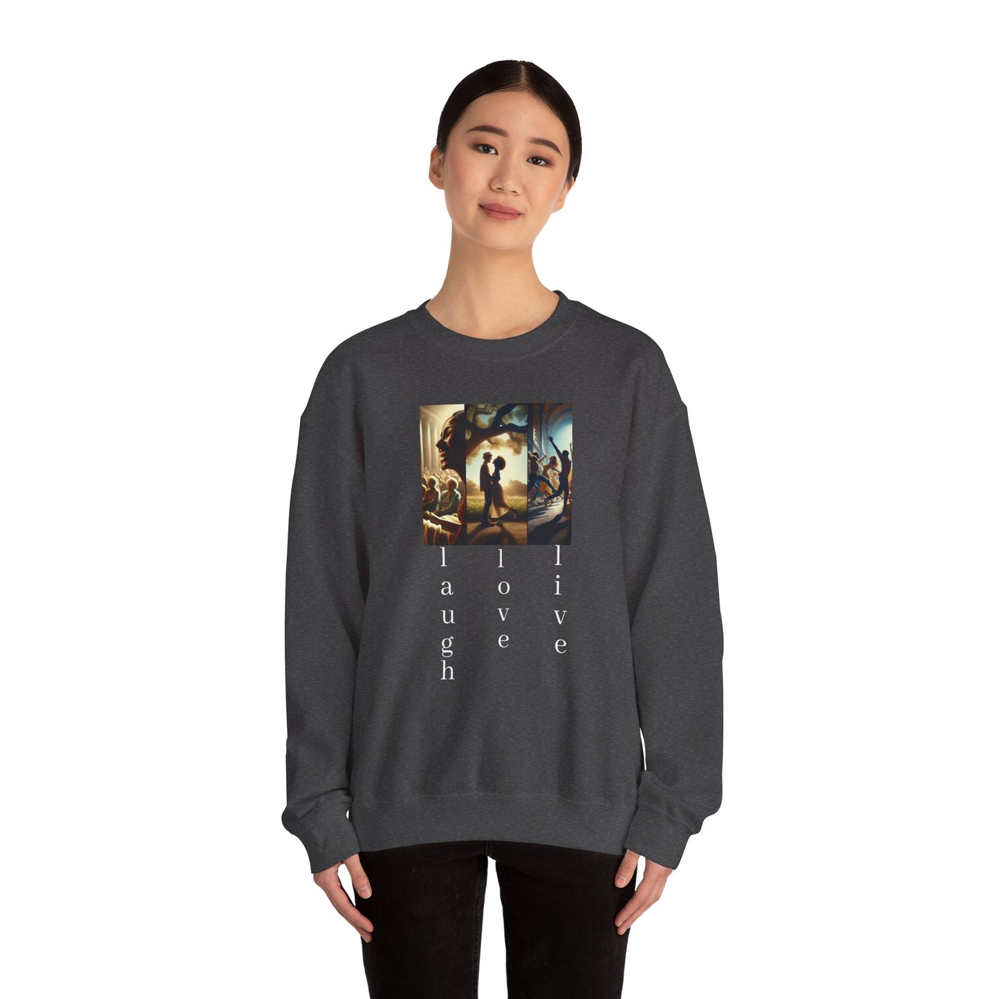 Laugh, Love & Live - Unisex Crewneck Sweatshirt